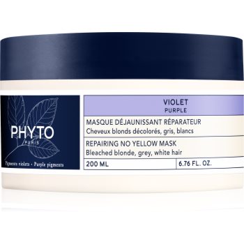 Phyto Violet Repairing No Yellow Mask masca pentru regenerare pentru parul blond cu suvite - imagine 2